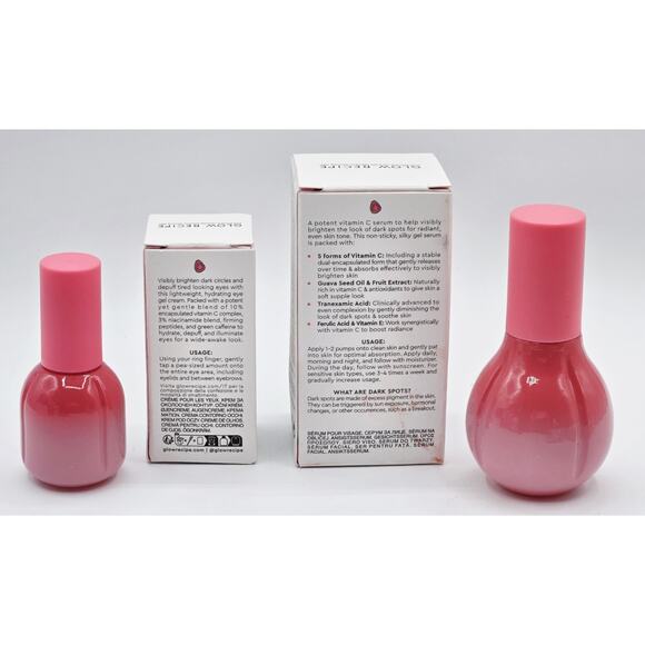 Glow Recipe Guava- Vitamin C Dark Spot Serum 1 oz & Bright Eye Gel Cream 0.5 oz - Picture 4 of 5
